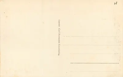 Lago perto de Voss — montanhas nevadas — editor Carl Normanns Kunstforlag, n° 10875 — Verso