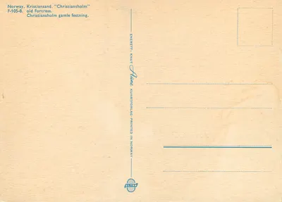 Christiansholm — dawniej twierdza — Knut Lane Kunstforlag — Rewers