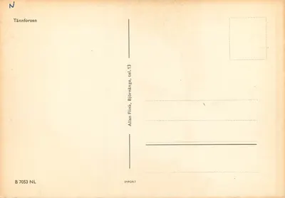 Tännforsen — cascata — B 7053 NL IMPORT — Verso