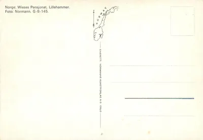Wieses Pensjonat — Lillehammer — Normanns Kunstforlag A/S — Rewers