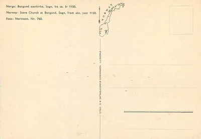 Borgund stavkirke, Sogn — wyd. Normann, nr 760 — Rewers