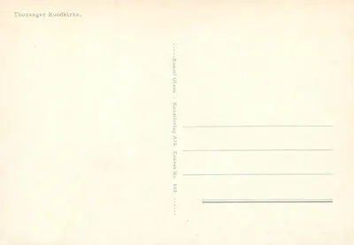 Thorsager Rundkirke — editor Rudolf Olsen - Kunstforlag A/S, n° 842 — Verso
