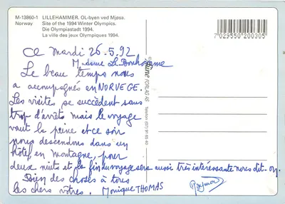 Lillehammer — Local dos Jogos Olímpicos de Inverno de 1994 — editor Jomme Forlag AS — Verso