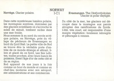 Norwegia. Północny lodowiec — Kvaenangen, arktyczny fiord — Photo Services S.A. I-C1 — Rewers