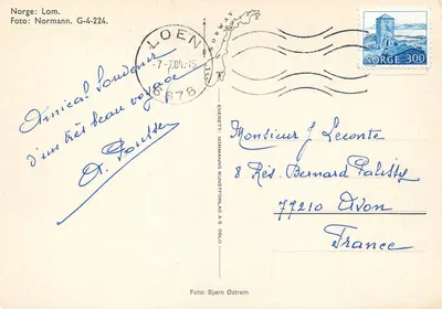 Lom — Norwegia — wydawca Normanns Kunstforlag A/S, n° G-4-224 — Rewers