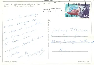 Ridderspranget, znany przewód w rzecze Sjoa — wydawca Anne Forlag AS, nr F-7829-6 — Rewers