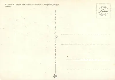 Bergen — O museu hanséatico — editor Aune Kunstforlag AS — Verso