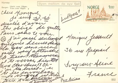 Bergen — widok na port między siedmioma fiordami — wydawca DINKO, nr 100/34 — Rewers