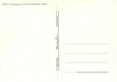 Champex — meer van Champex, Waals — Uitgave Darbellelay — Achterkant