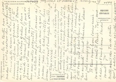 Vue-des-Alpes — Luchfoto — Edities R. Jeanneret-Danner, n°4043 — Achterkant