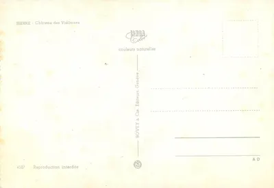 Sierre — Zamek Vidômnes — Bovey & Cie, Genewa, nr 4507 — Rewers