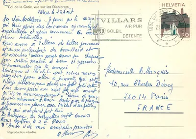 Col de la Croix, widok na Diablerets — Villars Air Pur, n° 546 — Rewers