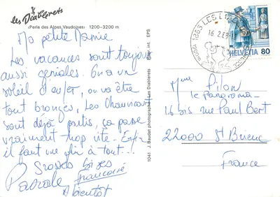 Les Diablerets — Perle des Alpes Vaudoises — 1200–3200 m — J. Baudat, EPS, n°1041 — Rewers