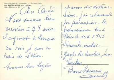 Engelberg — cume do Grossen Mythen — Verlag Engelberger, Stansstad, n° 8635 — Verso