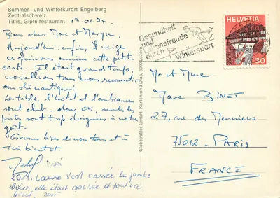 Engelberg — cume nevado com restaurante Titlis — Globetrotter GmbH, Dias — Verso