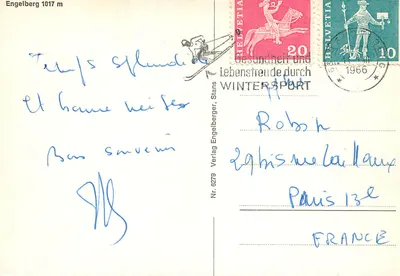 Engelberg — widok panoramiczny i zimowe aktywności — Verlag Engelberger Nr. 6279 — Rewers