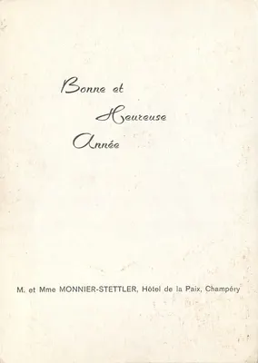 Hôtel de la Paix — Champéry — Valais — Szwajcaria — Rewers