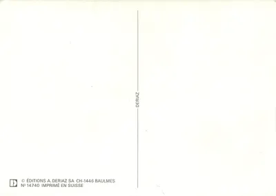 Animais de montanha no inverno — Edições A. Deriaz, n° 14740 — Verso