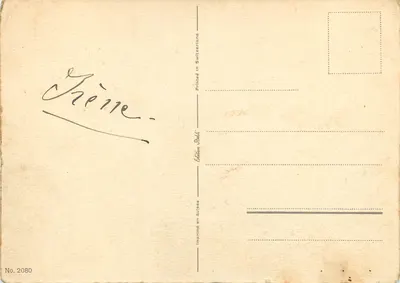 Rosaces em um vaso — pintura a água — J. Philippa, edição Gième, n° 2080 — Verso