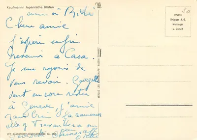 Czerwone kwiaty — Szczęśliwy rok — A. Kaufmann — Rewers