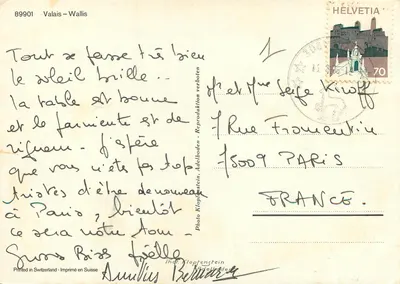 Valais – Wallis — krajobraz alpejski i codzienna rzeczywistość — Foto Klopfenstein, n° 89901 — Rewers