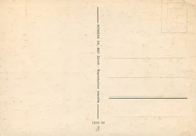 Genève — Souvenir de Genève — ROWWESA SA, 8031 Zurich — Verso
