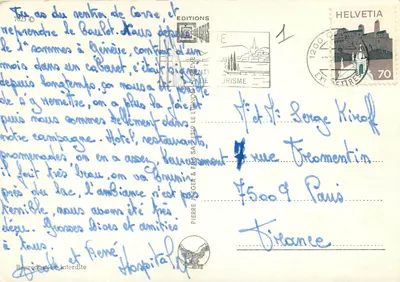 Génova — vista panorámica y barcos — Éditions Collos — Reverso