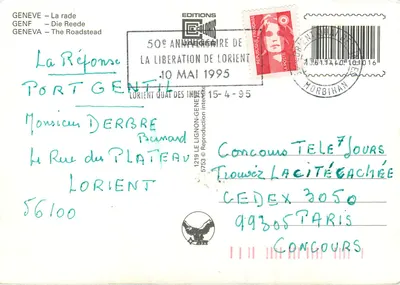 Geneva – A enseada — Éditions Colors, n° 12753 — Verso