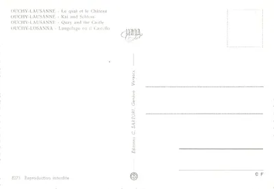 Ouchy-Lausanne — Plac i zamek — Wydawnictwo C. Sartori, Genewa, nr 8273 — Rewers