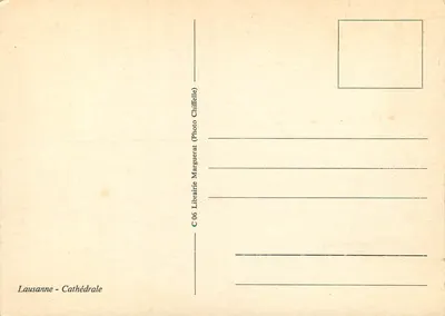 Lausanne - Katedra — widok panoramiczny — Librairie Marguerat (Photo Chiffelle) — Rewers