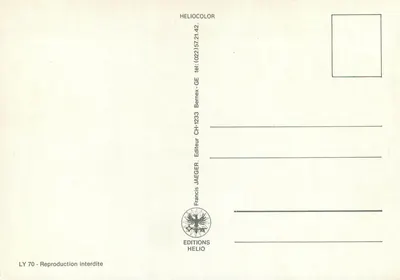 Leysin — zimowa widok z śniegiem — Wydawnictwo Helio, LY 70 — Rewers