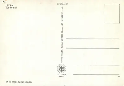 Leysin — Widok nocny — Wydawnictwo Helio — Rewers