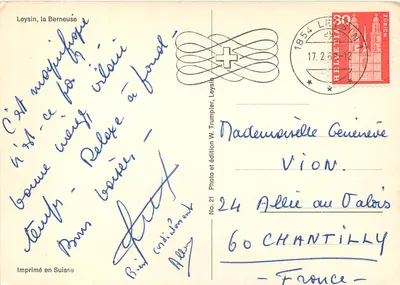 Vista das Alpes – Leysin, la Berneuse — Foto e edição W. Trümpler, Número 21 — Verso