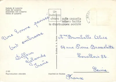 Locarno — Lago Maggiore — Eralfoto S.A. Suiza, n°2150 — Reverso
