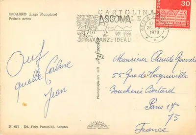 Locarno (Lago Maggiore) — Widok z powietrza — Wyd. Foto Pancaldi, Ascona, N. 663 — Rewers