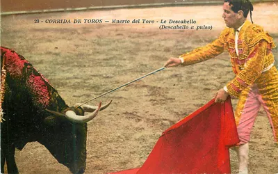 Corrida de touros — Muerto del Toro — Le Descabello (Descabello a pulso) — G. Lenaître & Cie, Nice