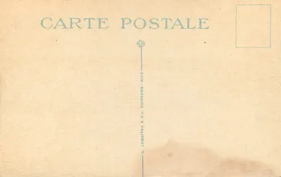 Korrida trzbowego — Puesta de las banderillas na połowie obrotu — G. Lemaître & Cie, wydawcy, Nice — Rewers