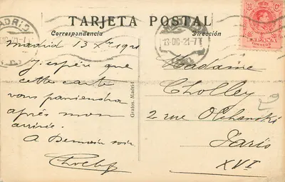 Madrid — Estátua de Murillo — Editor não identificado, n° 15 — Verso