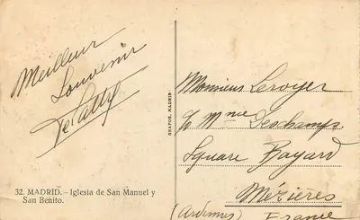 Madryt — Kościół św. Manuela i św. Benitosa — Gráficos Madrid, n° 32 — Rewers