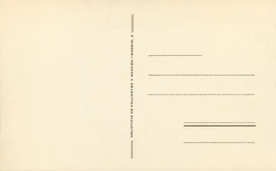 Madryt — Boczna fasada Muzeum Prado i Statua Velázqueza — Heliotypia Kallmeyer i Gautier, Madryt — Rewers