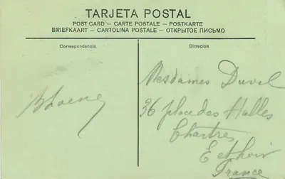 San Sebastián — A Cidade e o Monte Urgull — LL. — Verso