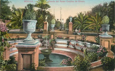 Fuentes del Paseo Catalina de Rivera — Sevilla — Union Postal Universal España