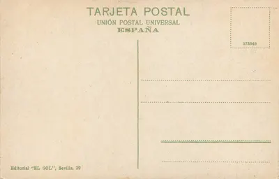 Jardins de Murillo — Sevilha — Editor 'EL SOL', n° 378849 — Verso