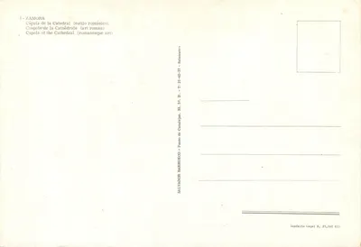 Zamora — cúpula da Catedral (arte romana) — Salvador Barrueco, n° 39,59 — Verso