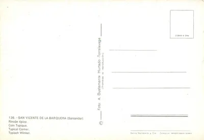 San Vicente de la Barquera — Typical Corner — Garcia Garrabella y Cía, series 136 — Back