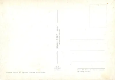 Nuestra Señora del Carmen — Patrona da Marinha — Dominguez - Madrid — Verso
