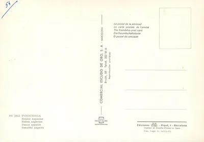 Puigcerda — Record de Puigcerda — Comercial Escudo de Oro S.A. — Verso
