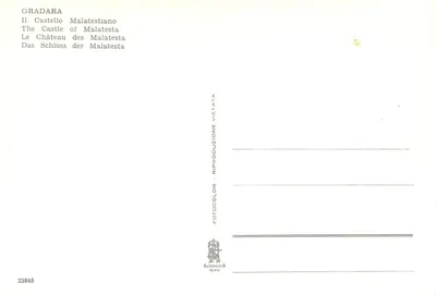 Gradara — Malatestiaanse Burg — Alterocca Terni — Achterkant