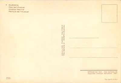 Cuenca — Hoz del Huecar — Aquilino Pardo Feltreter — Verso
