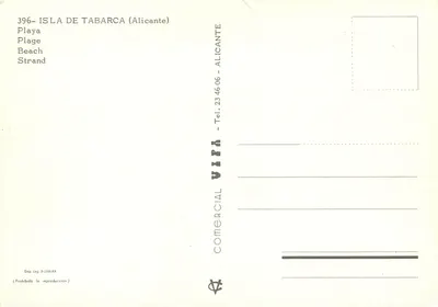 Strand van Tabarca — Alicante — Comercial Vipa — Achterkant